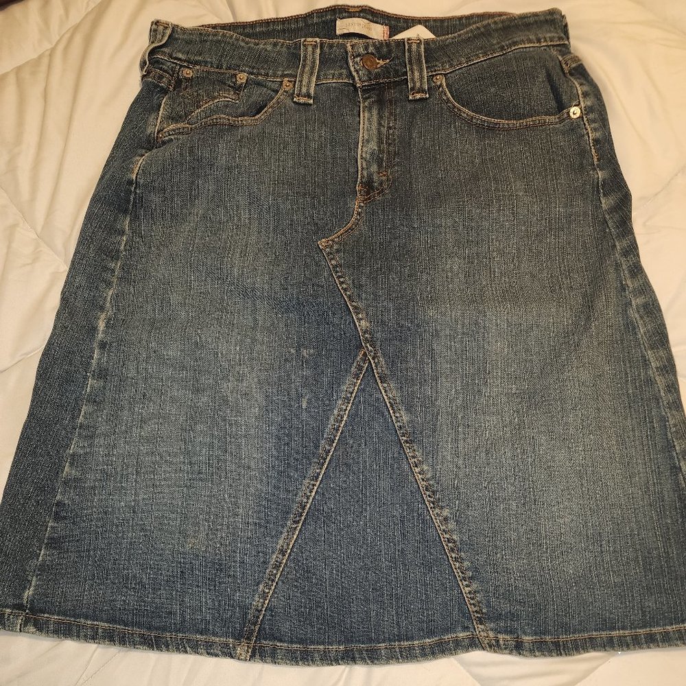 Retro Levi's Blue Jean Skirt